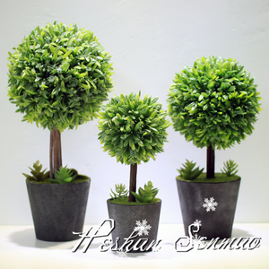 Hoge simulatie mooie tafel decoratie Kunstmatige topiary buxus gras bal bonsai in beste prijs
