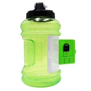 Botella de agua con diseño personalizado, termo de plástico con tarjetero y llavero