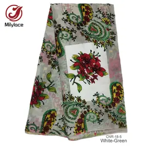 Mới Đến Phi Nổi Ném Đá Cotton 100% Silk Vải Nhung Bán Buôn cho Ăn Mặc CNR-18