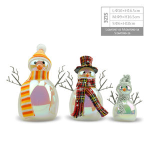 Décoration de Noël 2026 : Bonhomme de neige en verre LED, lumineux et décoratif pour intérieur - Product Image 3