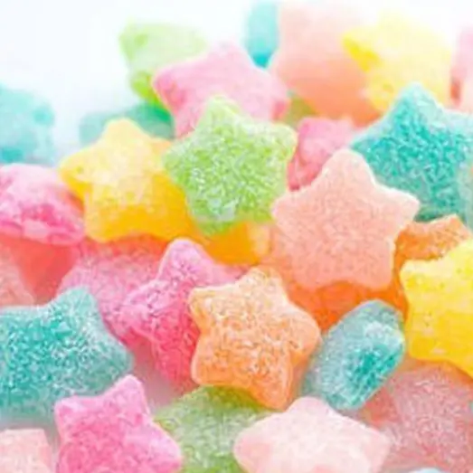 Sugar Coated Star Shaped Halal Soft Jelly Candy