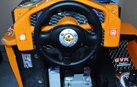 Machine de jeu de course de voitures à jetons en deux parties | Machine de jeu vidéo de simulateur de conduite d'arcade à vendre