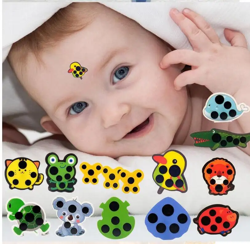 Cartoon Baby Forehead Digital Medical Thermometer Sticker Baby Body Fever Health Safety Care Baby Thermometer