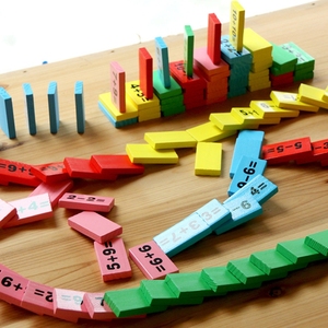 Bloques de Dominos de aprendizaje de matemáticas para niños, juguete de regalo de Navidad, tipo Montessori - Product Image 6