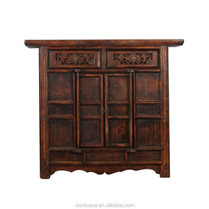 China oriental sideboard with distressed rustic finish traditional vintage furniture