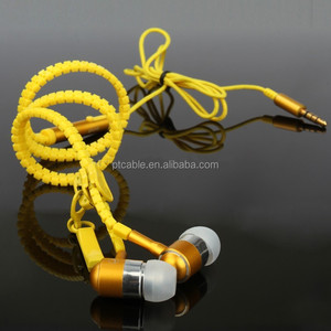 금속 지퍼 이어 버드 마이크 led 밤 빛나는 빛 빛나는 이어폰 휴대 전화 - Product Image 5