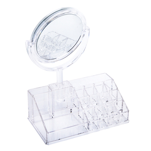 Wholesale Multi-Function Desktop Organizers Acrylic Makeup Organiser &amp; Mirror - Product Image 3