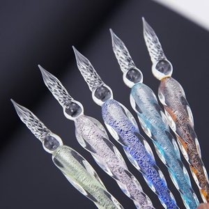 Penna a tuffo <span class=keywords><strong>in</strong></span> cristallo strumenti di scrittura creativi penna regalo <span class=keywords><strong>in</strong></span> inchiostro Non carbone penna a immersione <span class=keywords><strong>in</strong></span> <span class=keywords><strong>vetro</strong></span> fatta a mano Vintage per la scrittura di decorazioni d'arte - Product Image 3