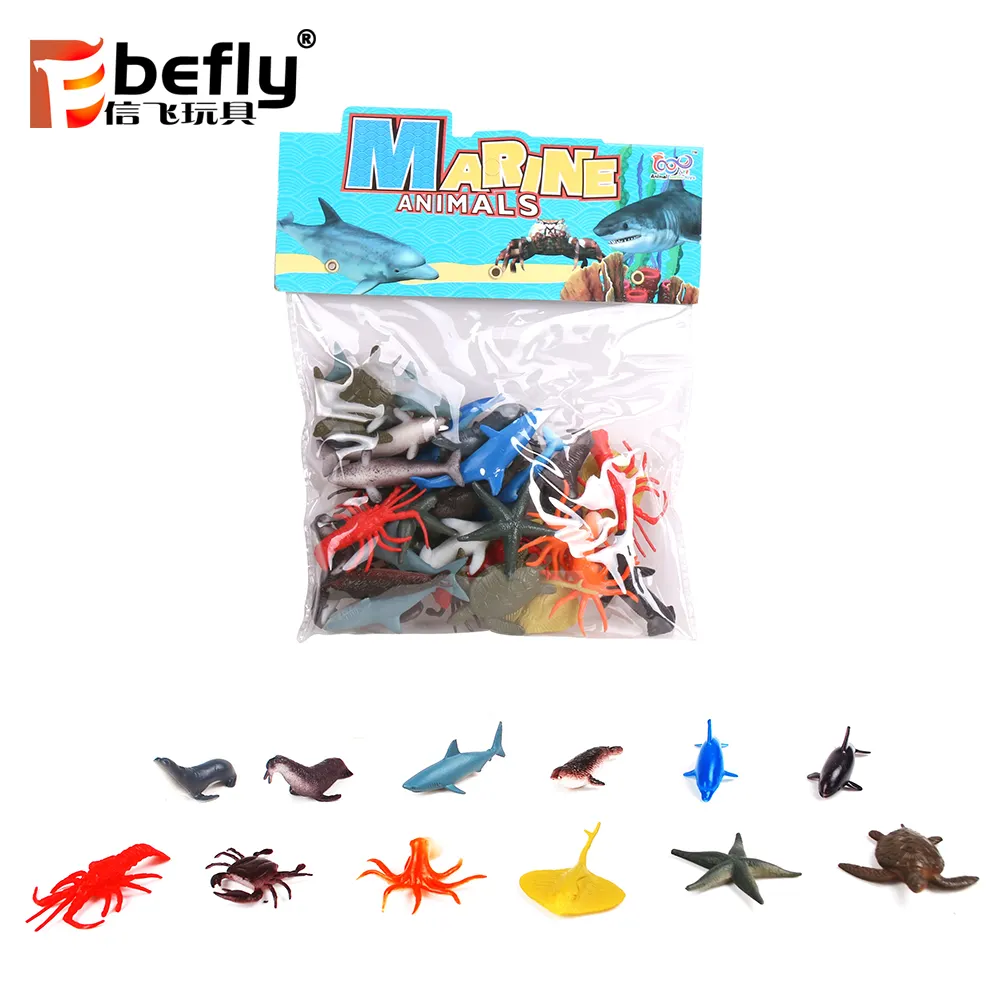 36pcs mixed package Promotional sea animal figure cheap kids toy