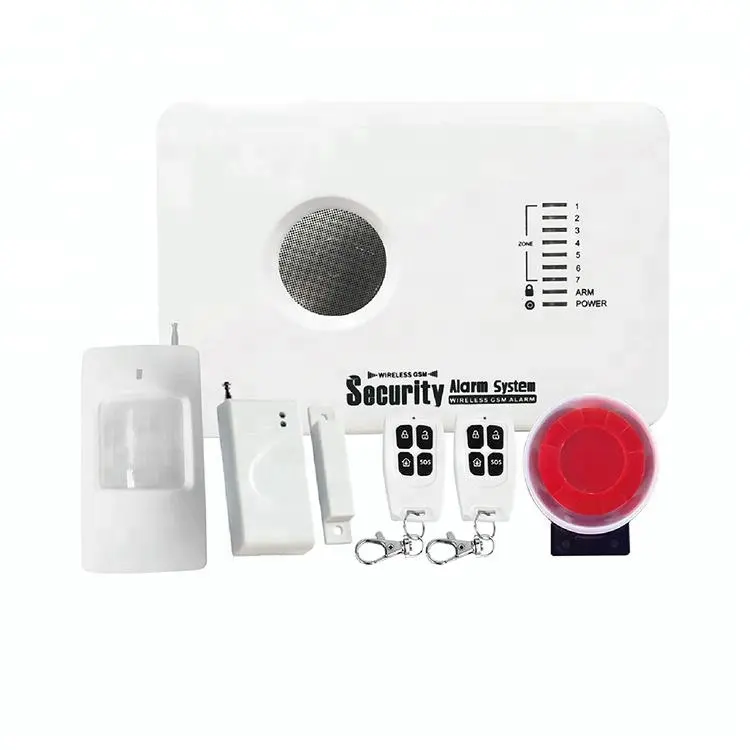 Kit de alarma con ADEMCO ID de contacto protocolo inalámbrico de 433mhz mejor seguridad china sistema de alarma