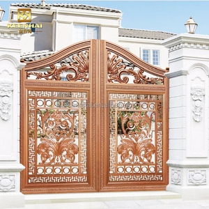 Qualité-assuré En <span class=keywords><strong>Fonte</strong></span> <span class=keywords><strong>D</strong></span>'<span class=keywords><strong>aluminium</strong></span> De Jardin En Fer <span class=keywords><strong>Forgé</strong></span> Porte <span class=keywords><strong>D</strong></span>'entrée - Product Image 1
