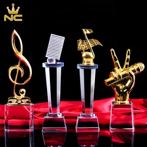 Custom Crystal Music Trophies, Crystal Microphone Trophy, The Voice Of China Crystal Trophy