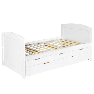 SG-LL177 Single <strong>Bed</strong> Frame Pine Wood With Drawers Trundle Kids Adults <strong>Timber</strong> <strong>Slat</strong>