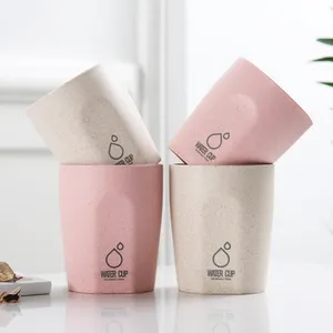 Logo personalizzato 12oz bpa tazza da tè in fibra di grano biodegradabile gratuita tazza da caffè in plastica