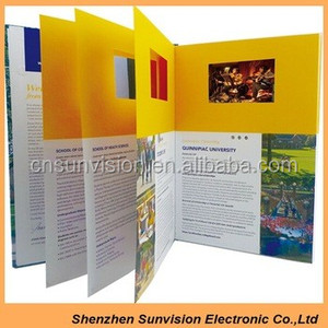 5 "libro de tapa dura con pantalla LCD de vídeo de vídeo folleto en A4, A5 papel de educación propaganda - Product Image 2