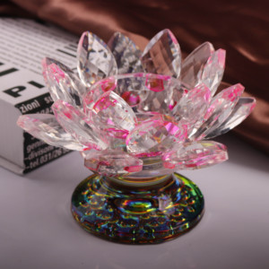 Chandelier fleur de Lotus en cristal, 1 pièce, vente en gros, chandelier pour décoration de la maison - Product Image 2