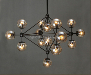 Moderna lámpara de araña de 10 globos de vidrio transparente colgante de luz para <span class=keywords><strong>el</strong></span> <span class=keywords><strong>restaurante</strong></span>/hotel accesorio de iluminación - Product Image 4