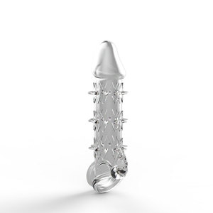 Penis hülle mit Spike Adult Sexspielzeug Penis vergrößerung Transparente wieder verwendbare Dildo hülle für Paare Sexspielzeug für Männer - Product Image 4