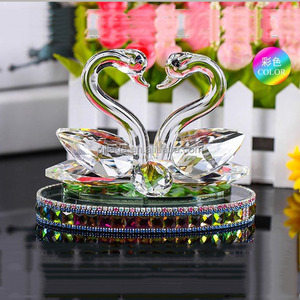 Bomboniere a buon mercato regalo figurine di cigni in vetro trasparente <span class=keywords><strong>cigno</strong></span> di cristallo per regalo da donna - Product Image 3