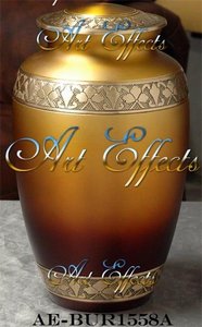 Urna de cremación de latón dorado al atardecer clásica más vendida, elegante europeo, americano, ecológico, cenizas para adultos, restos humanos, satén - Product Image 6
