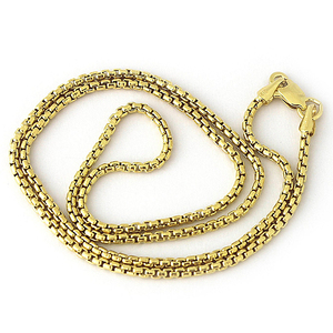 Mode hiphop 18 k or plaqué boîte chaîne collier pour hommes - Product Image 3
