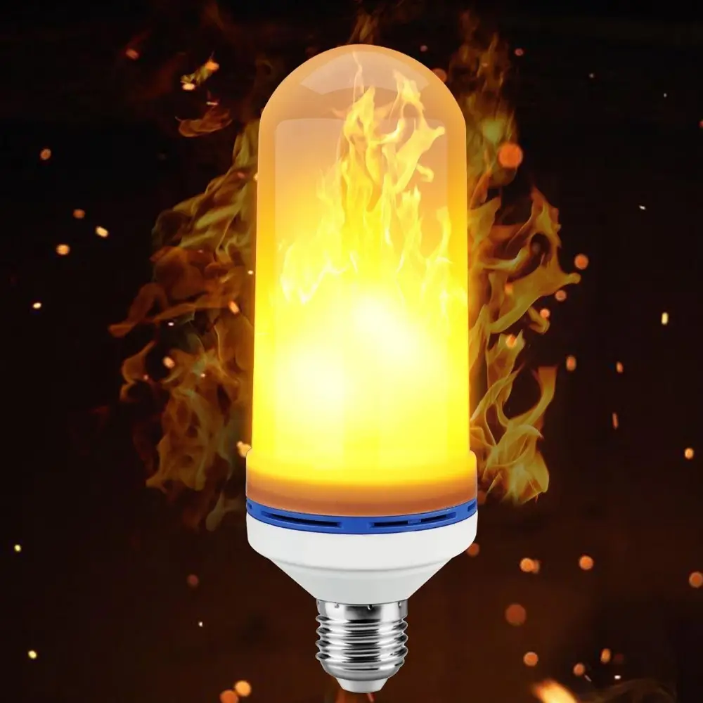 LED Effetto Fiamma Fuoco Lampadine 7 w E27 E26 giallo caldo Dal Vivo fiamma effetto di emulazione, modalità di respirazione, modalità di illuminazione generale