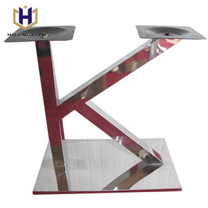 <span class=keywords><strong>Pieds</strong></span> de meubles décoratifs X forme piédestal <span class=keywords><strong>en</strong></span> acier inoxydable base de <span class=keywords><strong>table</strong></span> pour le <span class=keywords><strong>verre</strong></span> - Product Image 4