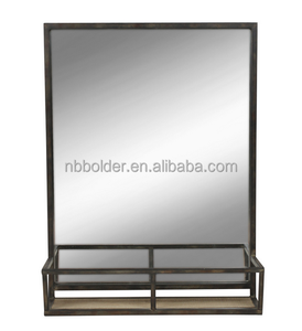 Meta Entrada Pared Espejo Con Estante De Madera al por mayor de Alta Calidad - Product Image 1