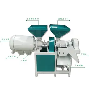 ZX-T1 corn peeling and grits grinding machine maize flour mill machine multifunction corn wheat grains huller and miller machine