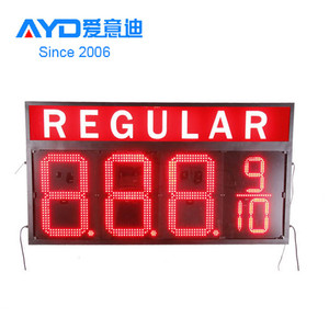 Affichage LED 7 segments pour station-service, avec horloge, signalisation des prix, électronique sans fil Wi-Fi, pour cartes de crédit US, affichage simple face - Product Image 6