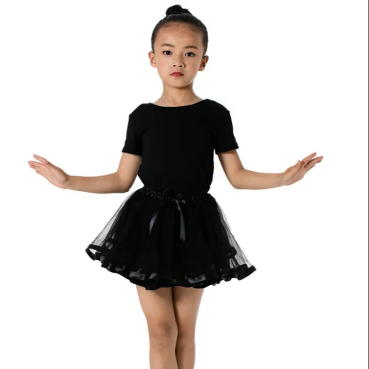 Hoge kwaliteit dance kostuums polyester stof gelaagde baby meisjes tutu jurk