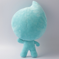 Jouet en peluche sur mesure, en forme de goutte d'eau, 28x25cm, concept environnemental debout