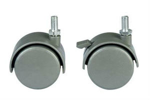 30mm 40mm <span class=keywords><strong>50mm</strong></span> Schwenkbare Doppelrad-Möbelrollen mit Gewinde - Product Image 3
