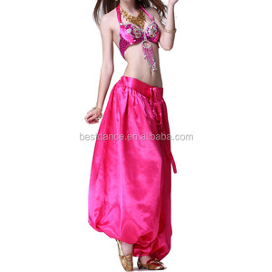 Costume de danse du ventre pour femmes, haut et pantalon de style harem en satin, costume de <span class=keywords><strong>Bollywood</strong></span> - Product Image 6