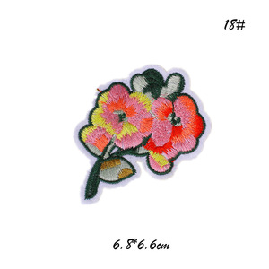 19 pièces Design Mixte Rose Brodé Fer sur Des Patchs Pour Vêtements BRICOLAGE Rayures Vêtements <span class=keywords><strong>Patchwork</strong></span> Autocollant Personnalisé Fleurs Appliques