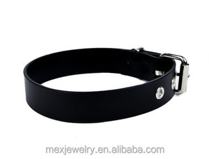 أعلى جودة واسعة المختنق عادي أسود حزام جلد قلادة للنساء - Product Image 2