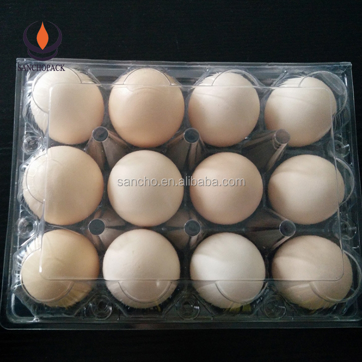 Оптовая продажа, прозрачные пластиковые большие коробки для яиц с принтом утка на заказ, распродажа