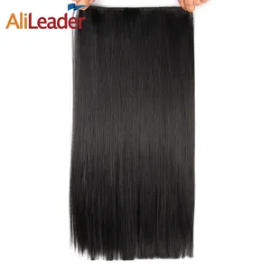 AliLeader migliore qualità all'ingrosso Clip in Clip sintetica in un pezzo per capelli, 22 "120G di seta dritto Clip in estensione capelli - Product Image 1