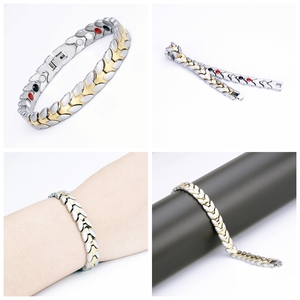 Commercio all'ingrosso 18K bracciale in acciaio inox oro per gli uomini di moda salute annotazione per anniversario - Product Image 6