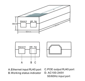 Ngoài trời Microsemi <span class=keywords><strong>Injector</strong></span> Điện Độc Cảng <span class=keywords><strong>POE</strong></span> <span class=keywords><strong>Injector</strong></span> 1000 mbps <span class=keywords><strong>Gigabit</strong></span> <span class=keywords><strong>Poe</strong></span> - Product Image 4