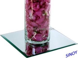 Centro de Mesa de Boda Cuadrado, Redondo y Hexagonal <span class=keywords><strong>con</strong></span> <span class=keywords><strong>Espejo</strong></span> y <span class=keywords><strong>Borde</strong></span> de Vidrio Pulido para Bodas - Product Image 6