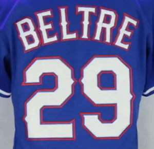 Jersey personalizado con costuras de la mejor calidad, Azul Real, Adrián Beltre #29