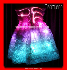 Événement de <span class=keywords><strong>danse</strong></span> lumineuse robe, Stage show led mini jupe changement de couleur, lumière led robe dames élégantes jupe - Product Image 5