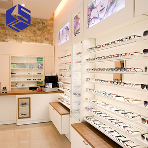 Flash bán kim loại cửa hàng quang học hiển thị giá gỗ phụ kiện quang học với kính mát trường hợp cho thiết kế nội thất - Product Image 6