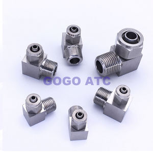 Raccord rapide ZG1/2 '',O.D 6 mm filetage mâle PU tube en Nylon tuyau à torsion rapide acier inoxydable 304 L type raccords forgés ondulés - Product Image 2