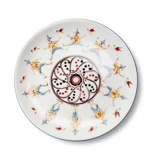 Italy traditional drama ceramic souvenir plates with your logo custom porcelain dishes