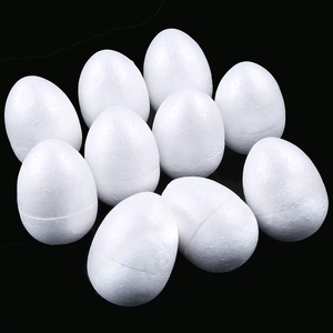 Œufs en plastique <span class=keywords><strong>de</strong></span> pâques en polystyrène blanc <span class=keywords><strong>de</strong></span> haute qualité, même gros qu'un vrai œuf, œufs en polymousse pour enfants, bricolage - Product Image 2