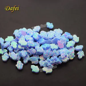 Light Blue Hamsa 8 × 10 Synthetic Opal