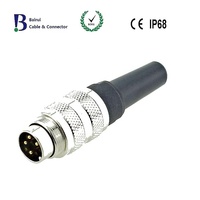 Connecteur de câble circulaire Bairui M16, fiche DIN 3 pôles, série C091A, étanche IP67, en laiton et cuivre, 250V AC/DC 7A, à visser
