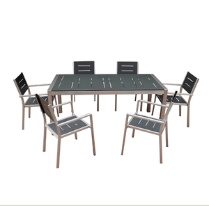 Fabbrica diretta di alta qualità 6 posti <span class=keywords><strong>tavolo</strong></span> <span class=keywords><strong>da</strong></span> pranzo e sedie di <span class=keywords><strong>Design</strong></span> <span class=keywords><strong>moderno</strong></span> mobili <span class=keywords><strong>da</strong></span> <span class=keywords><strong>giardino</strong></span> esterni portatili per alberghi - Product Image 5